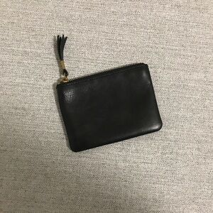Madewell black leather zip wallet / coin purse